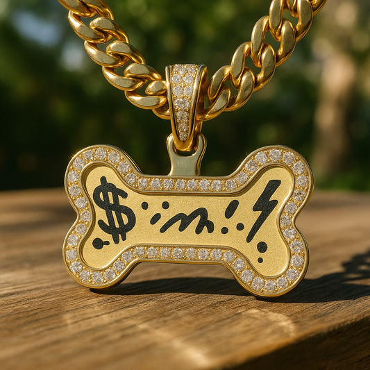 Customized hip-hop pet necklace