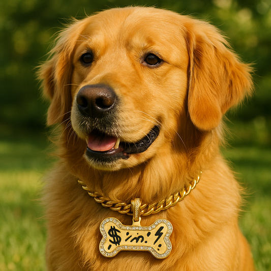 Customized hip-hop pet necklace